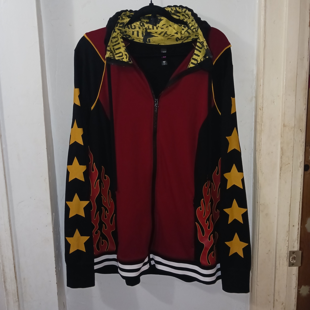 Her Universe Red and Black Oversized Graphic Hoodie
